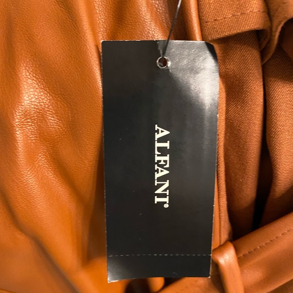 NWT 2XL plus size Alfani lapel trench coat butterscotch designer coat fall - Picture 7 of 8